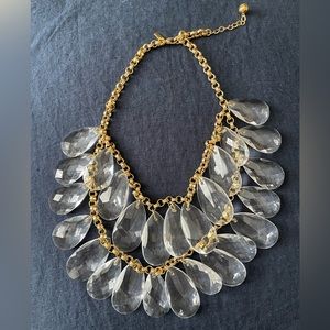 Kate Spade Crystal and Gold Statement Necklace